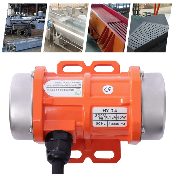 Motore a vibrazione, motore elettrico a vibrazione monofase, 3000 giri/min, asincrona, cavo vibrante per calcestruzzo, IP65, impermeabile (40 W)