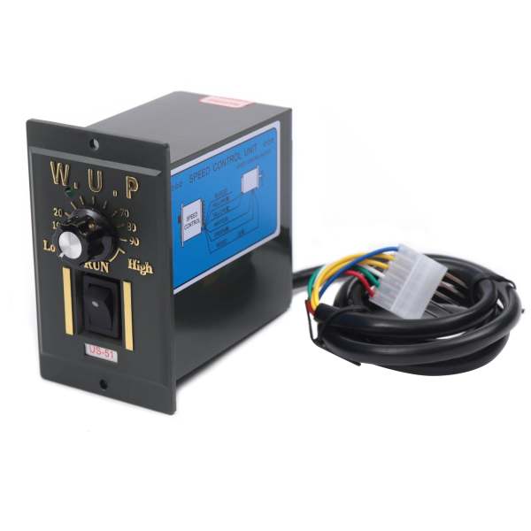 Motore elettrico da 220 V, motore industriale, regolatore di velocità (20 k), 0-68 giri/min, basso rumore con istruzioni e regolatore