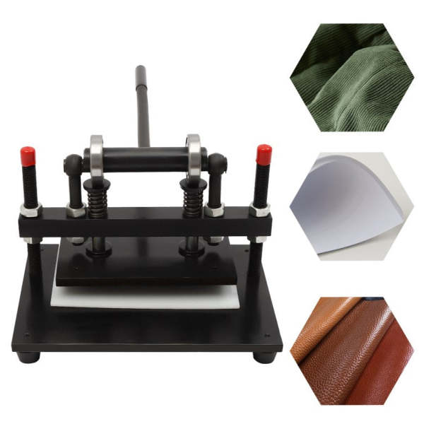 Pelle Manuale Die Piastra In Acciaio Stampatrice per Goffratura, Pressa Goffratrice Tagliatrice Manuale in Pelle, per Tagliare Diversi Materiali (0-10 mm)
