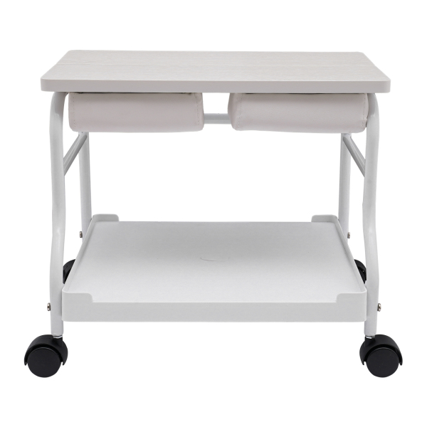 Carrello per carrello portatile per salone di bellezza per unghie o pediluvio Spa per poggiapiedi pedicure manicure Funiture lettino da massaggio forniture per salone poggiapiedi bianco