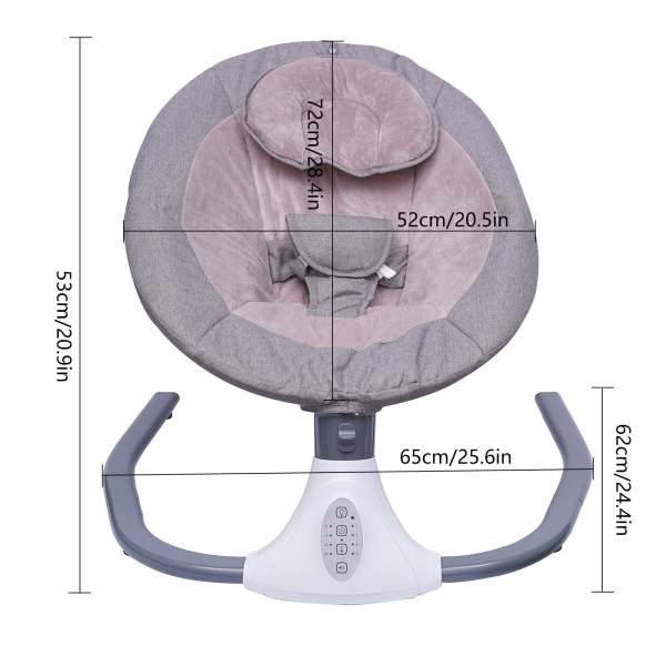 Altalena per bambini, Sdraietta altalena elettrica, altalena a 4 velocità con musica e telecomando