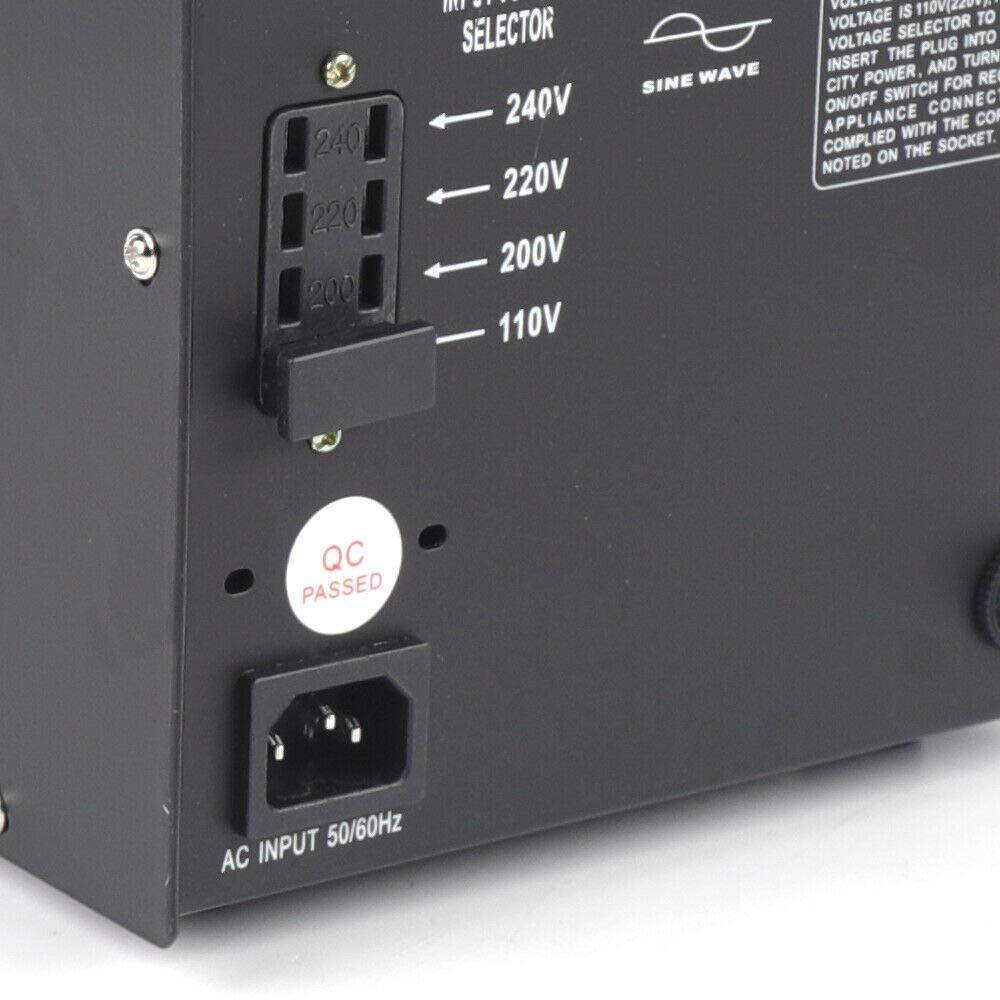 Convertitore Di Tensione 3000W Da 230V A 110V - Trasformatore Robusto Con 2 Prese, Per Viaggi E Elettrodomestici