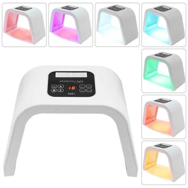 7 Colori Lampada di ringiovanimento della pelle di colore di terapia della luce del LED 7, strumento facciale della lampada della maschera