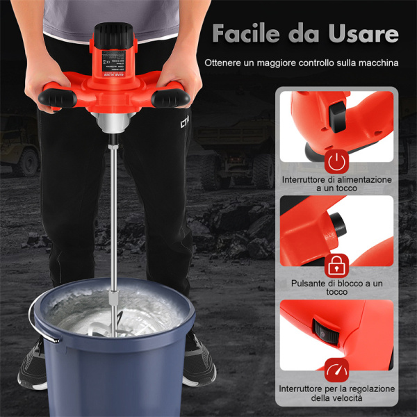 Trapano Miscelatore Multiuso 1400W EINHELL TC-MX 1400-2 E Cemento Vernice - Foto 4