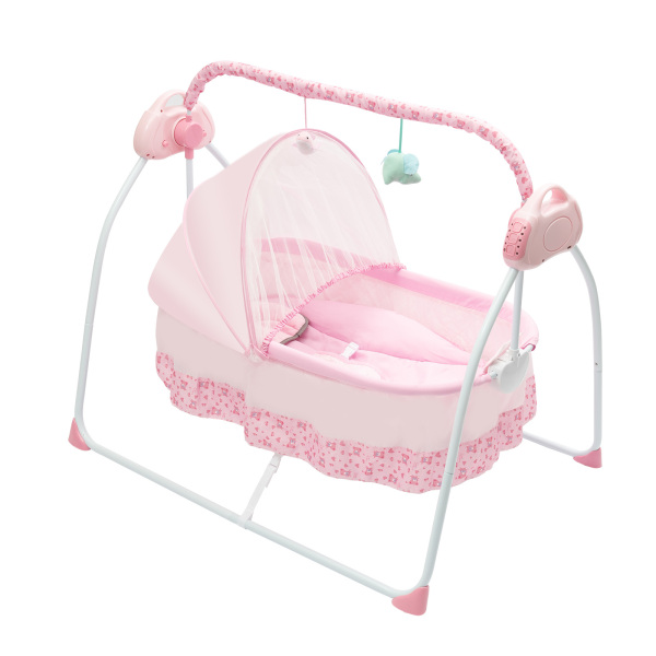0-25 kg Culla elettrica per lettino per bambini Culla per neonato con dondolo automatico (rosa)