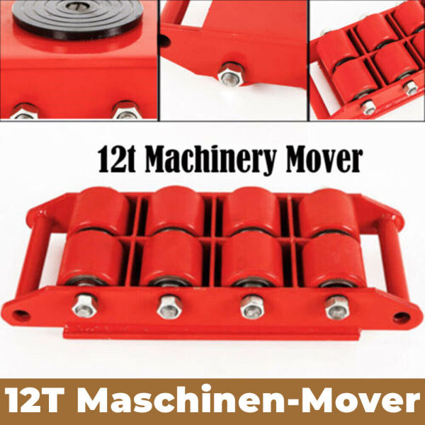 12T macchina mover rulli per carichi pesanti telaio di trasporto rulli blindati 360 rotazione