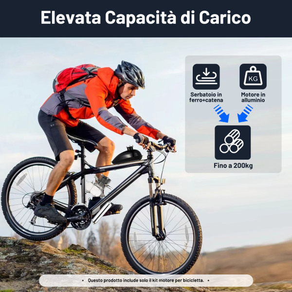 DRFGHK Kit Motore per Bicicletta da 100 CC, Kit di conversione per Bici