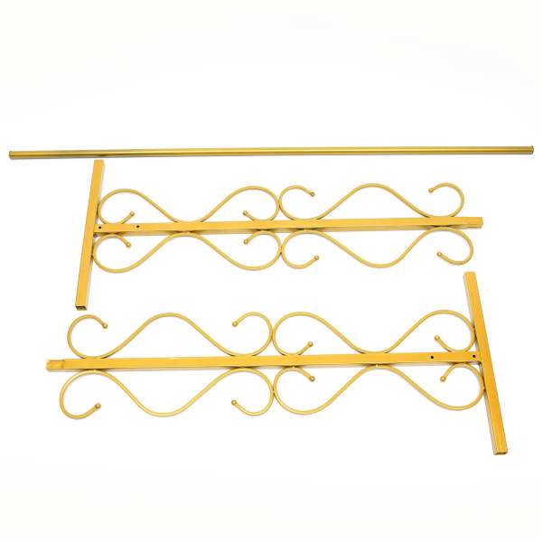 Appendiabiti Con Panca Da Ingresso In Metallo Dorato Seduta In Velluto Cm 80x38x180h