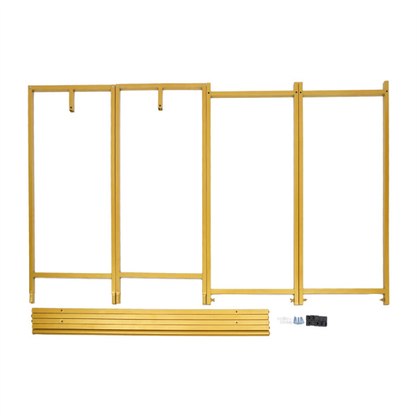 Appendiabiti ULIFHOME P9 Con 4 Ripiani Regolabili E Ruote, Acciaio Carbonio, 204,5 Cm, Carico Max 190 Kg - 2