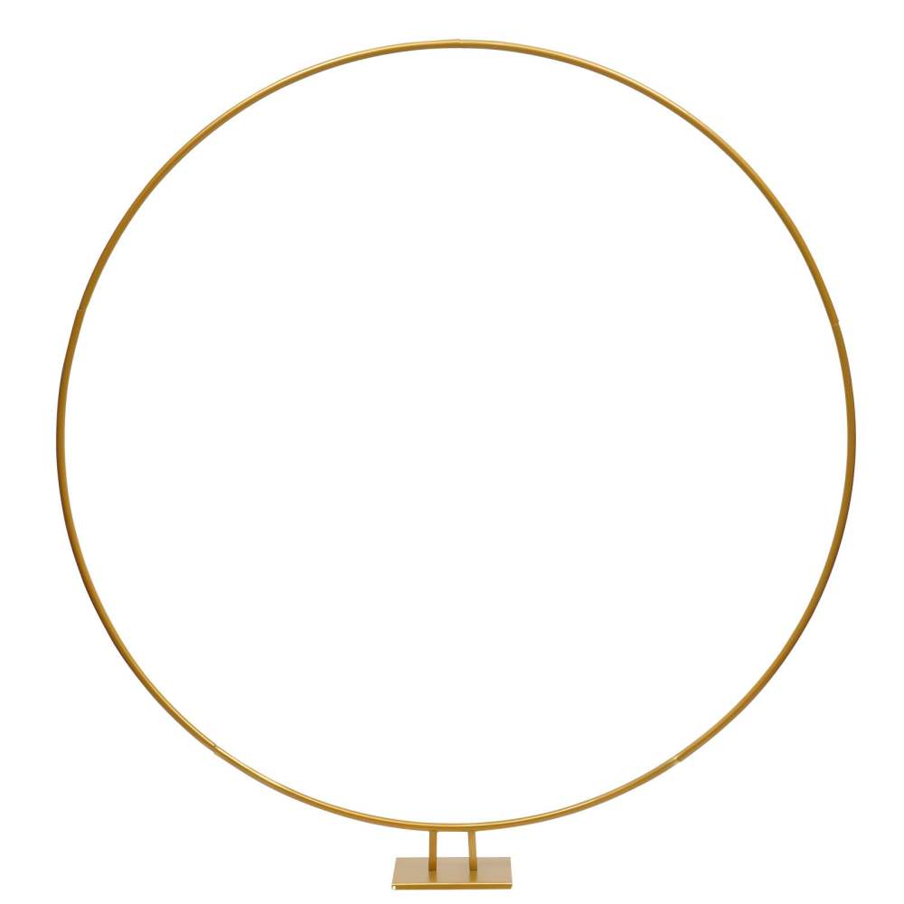 Arco Metallico Per Matrimonio – 1,2x2,2 M, Colore Oro, Per Sfondi, Feste, Baby Shower, Giardino, Con Pesi