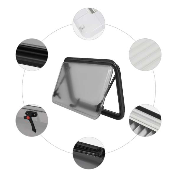 VanEssential Copri Finestre A Castello 101,6 X 38,1 Cm – Grigio Antracite, Isolante Con Magneti, Per Camper E Van