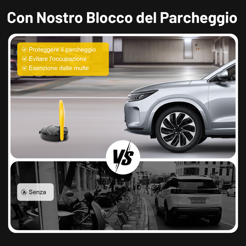 Dissuasore Di Sosta Pieghevole Elettrico Con Telecomando, Acciaio Giallo/nero, IP67, Batteria Inclusa