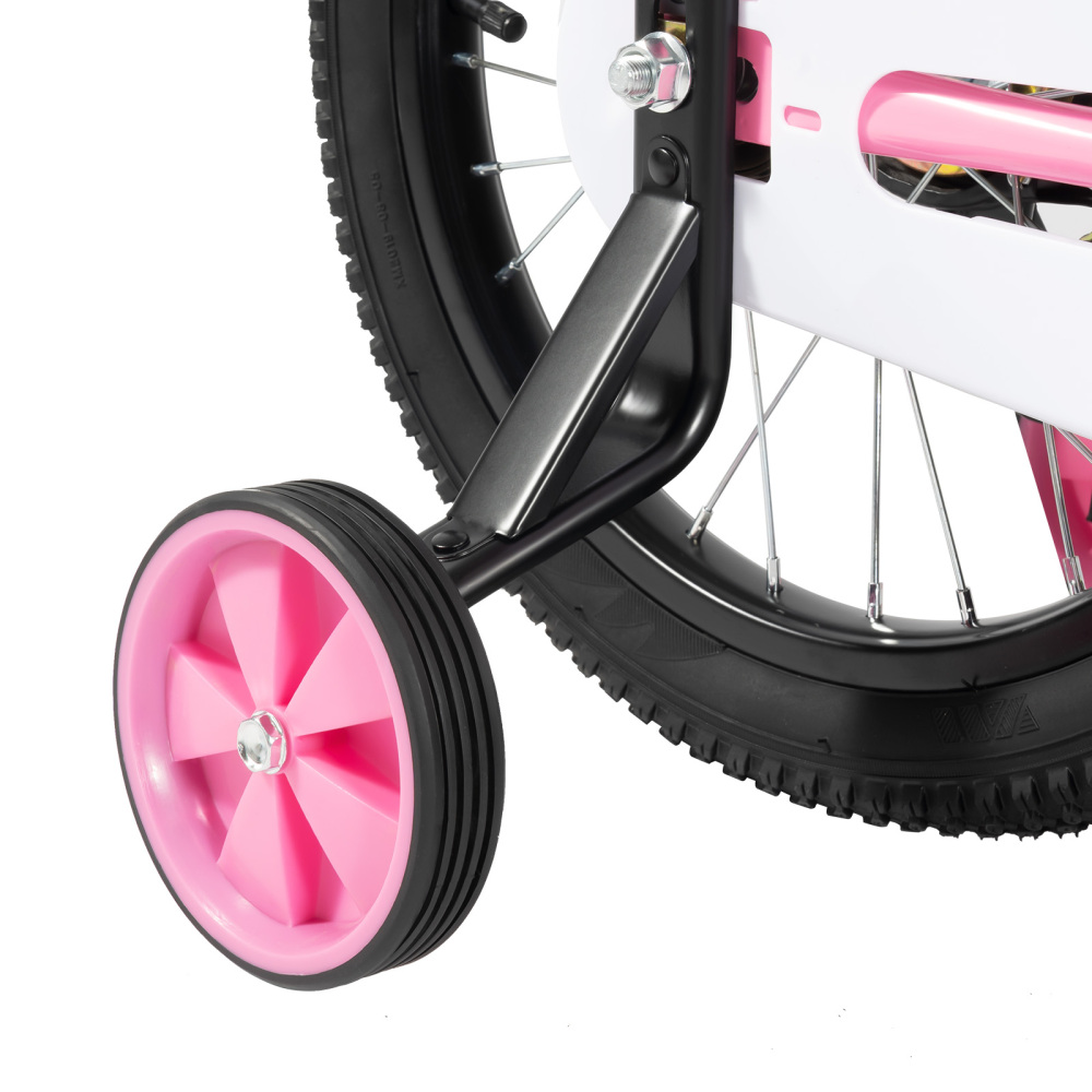 Bicicletta Bambini 16 Pollici Con Ruote Di Supporto - Regolabile, Per 5-8 Anni, Colore Rosa - Foto 5