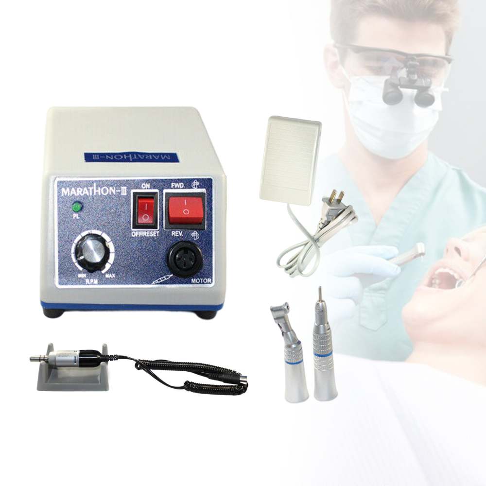 Laboratorio dentistico, micromotore Marathon, 35K rpm, dritto e contrangolo
