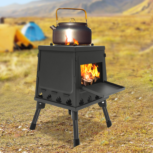 Stufa a Legna da Campeggio Antivento Pieghevole in Acciaio Inox, Pentole Stufa da Esterno Portatile a Legna Stufa da Tenda per 3-5 persone Stufa a Legna da Campeggio Antivento Pieghevole in Acciaio Inox, Pentole Stufa da Esterno Portatile a Legna Stufa da Tenda per 3-5 persone
