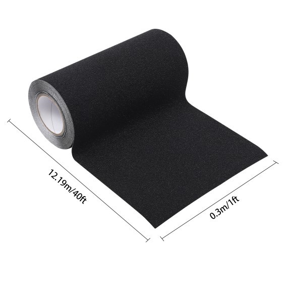 Nastro antiscivolo a grana 12"x40', nastro antiscivolo nero