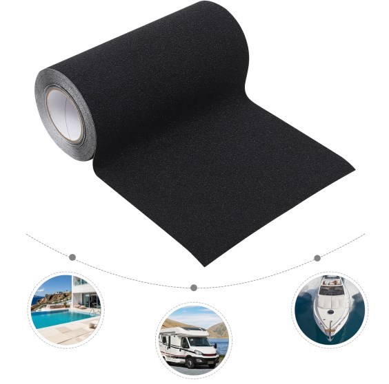 Nastro antiscivolo a grana 12"x40', nastro antiscivolo nero