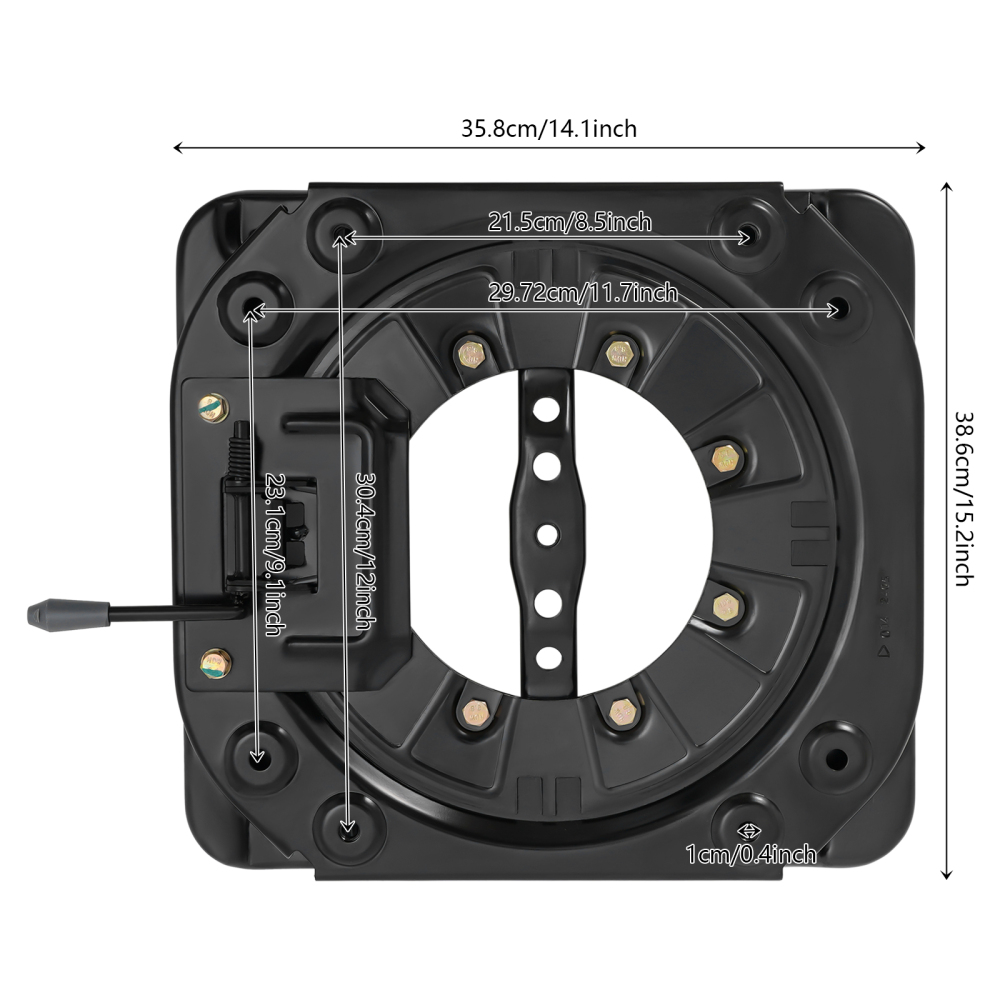 HWHongRV Base girevole per sedile resistente, piastra in acciaio da 3,0 mm, girevole a 360 gradi, per camper, furgoni, barche, camion e autobus