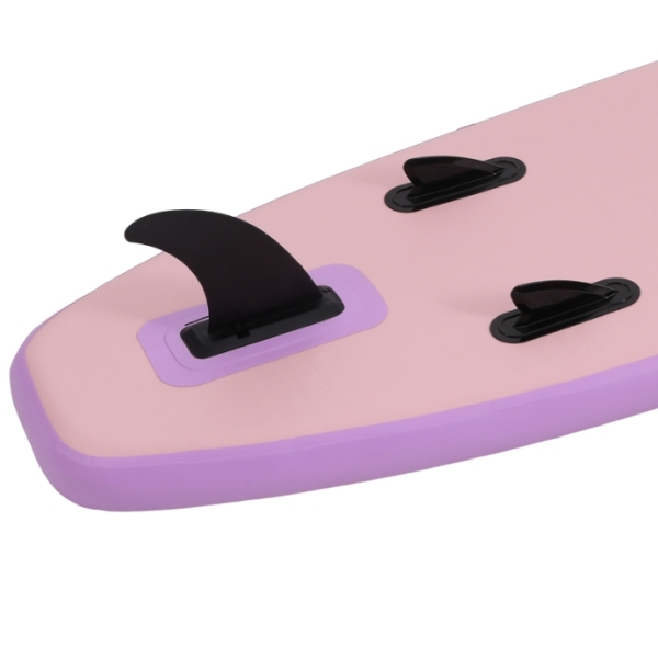 Tavola da surf gonfiabile portatile, materiale rinforzato, materiale PVC, 305*76*10 cm-rosa