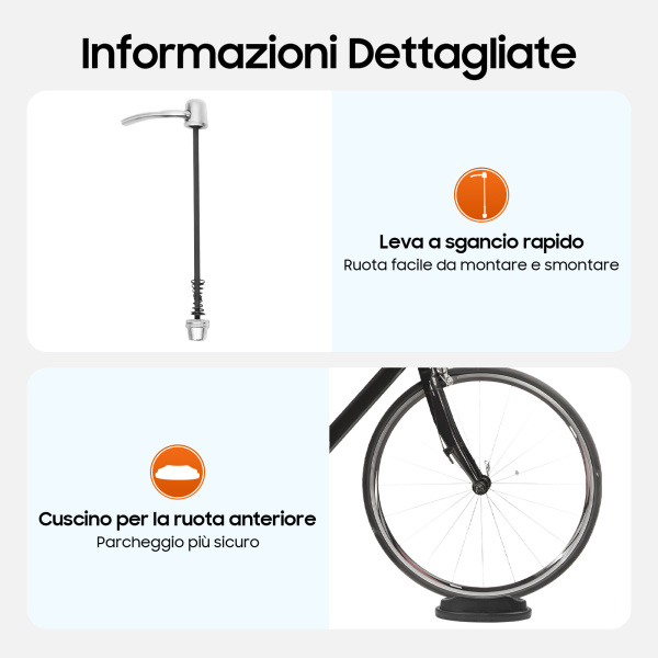 Rotelle Di Supporto Per Bici Da Allenamento MOSHAY - Compatibili Con Ruote 16 18 20 22 24 Pollici, Colore Nero - 5