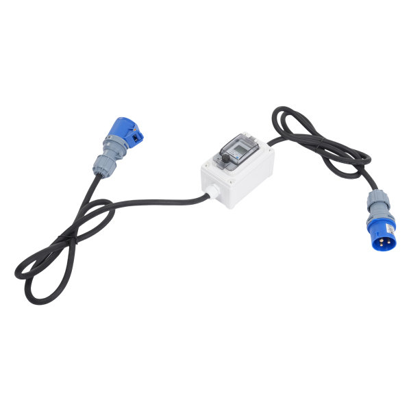 16A HRDQ-02 H07RN-F 3*2.5mm² Contatore elettrico digitale mobile, Contatore elettrico LED digitale portatile, Contatore display LED digitale