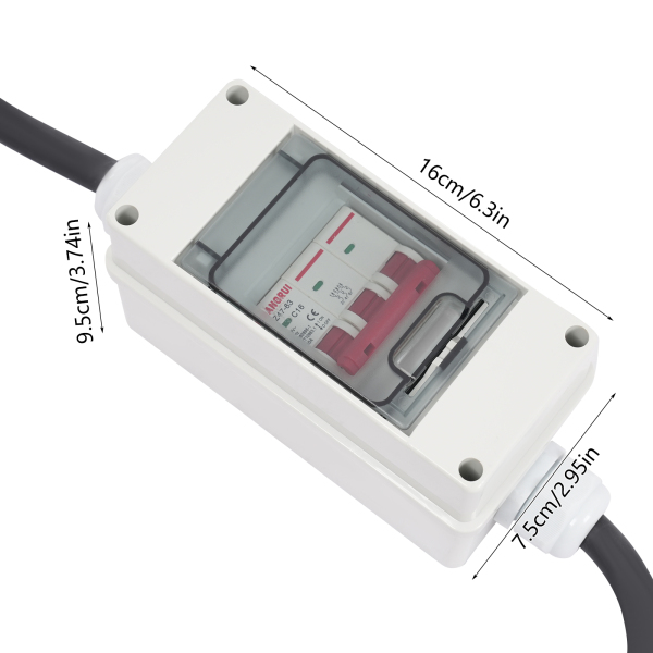 H07RN-F 5*2,5mm² 5P 32A Spina 3P 16A Interruttore automatico 5P 16A Connettore Adattatore ad alta corrente, Adattatore ad alta corrente con interruttore automatico, Adattatore di alimentazione