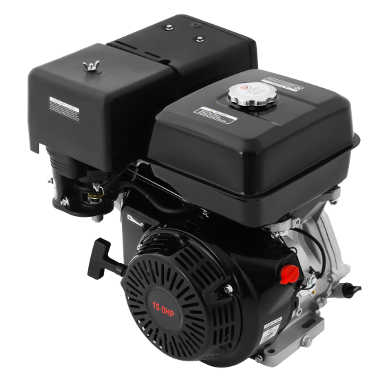 Motore a benzina da 15 CV, motore multiuso, motore OHV a 4 tempi, colore nero