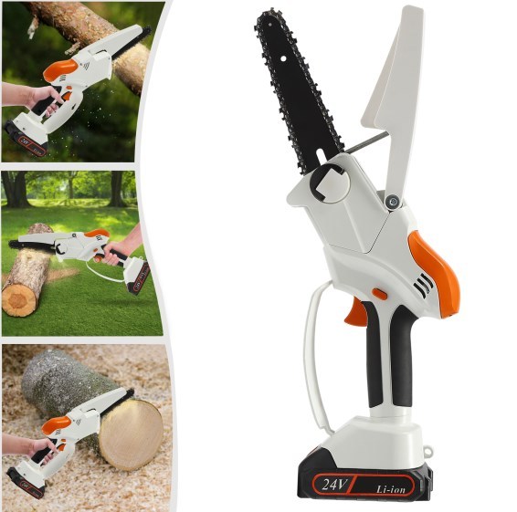 Motosega Elettrica Mini , 6 Pollici, Mini Motosega A Batteria, Con Asta Di Prolunga Regolabile, Mini Motosega A Mano, 220 V, Per Cesoie Da Giardino, Taglio Legno Attrezzo Da Giardino Wireless 750W - 5