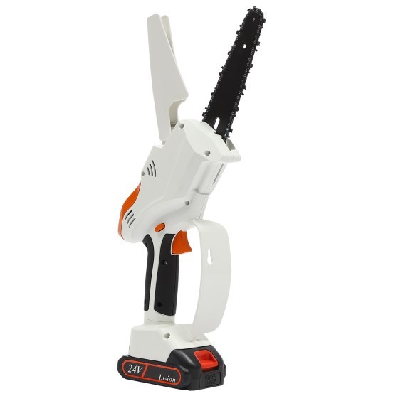 Mini motosega a batteria da 6 pollici, batteria e caricabatterie, sega a catena elettrica per taglio di alberi da taglio del legno