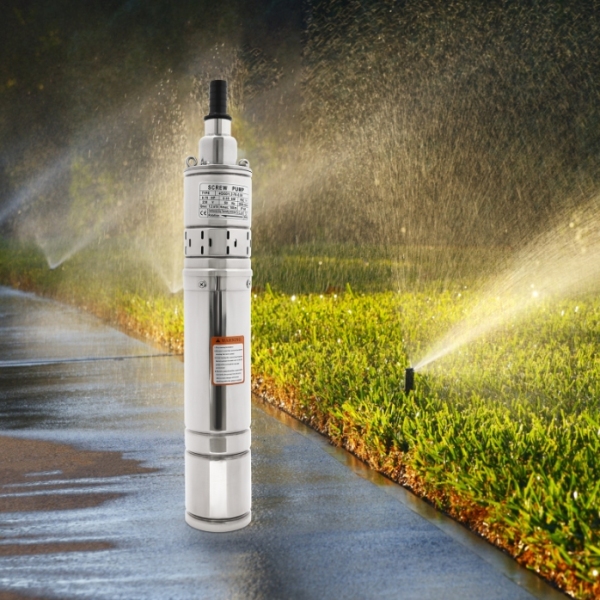 Pompa per pozzo profondo 9,5 cm, acciaio inox, silenziosa, 550 W 1200 l/h 230 V/50 Hz, lunghezza linea 10 m