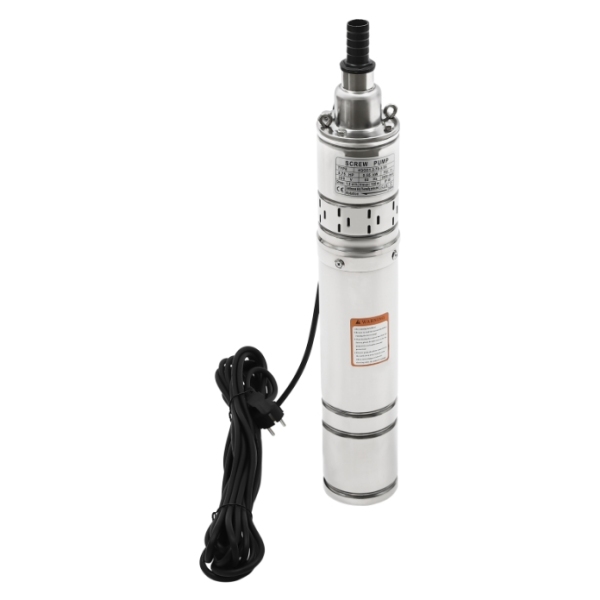 Pompa per pozzo profondo 9,5 cm, acciaio inox, silenziosa, 550 W 1200 l/h 230 V/50 Hz, lunghezza linea 10 m