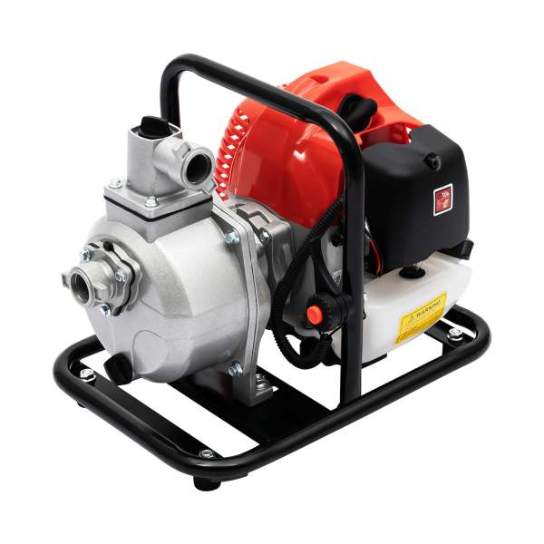 Pompa dell'Acqua a Benzina a 2 Tempi, Pompa da Giardino 1 pollici, Ingresso 1,25 KW, 43 cc, Corsa Massima: 80 m, Portata Massima di Aspirazione: 9 m