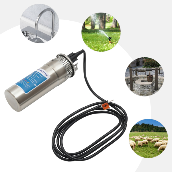 Pompa Sommersa Per Pozzi A Energia Solare 12V - 180W, Acciaio Inox, Per Irrigazione E Uso Domestico - Foto 10