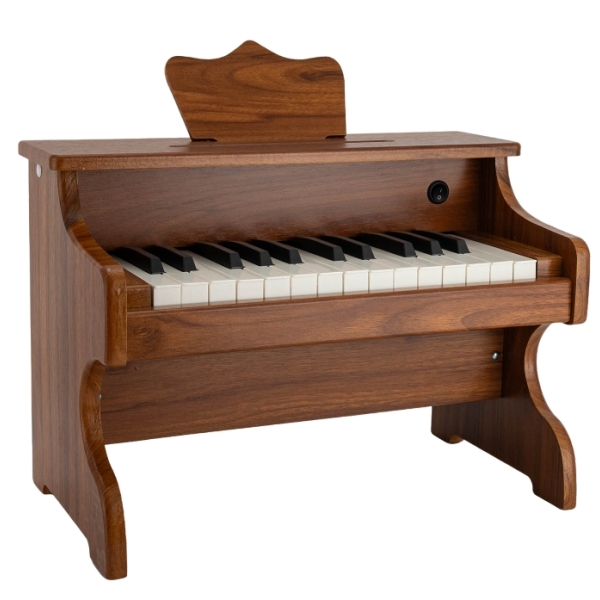 Pianoforte in legno per bambini a 25 tasti, senza batterie, adatto a bambini sotto i 5 anni