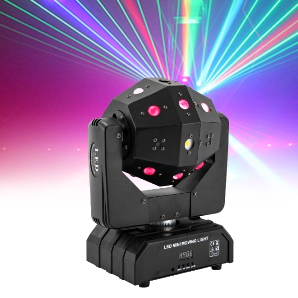 120 W, 16 flash rotanti LED tre in uno, RGBW DMX, adatto per spettacoli di feste sul palco, matrimoni
