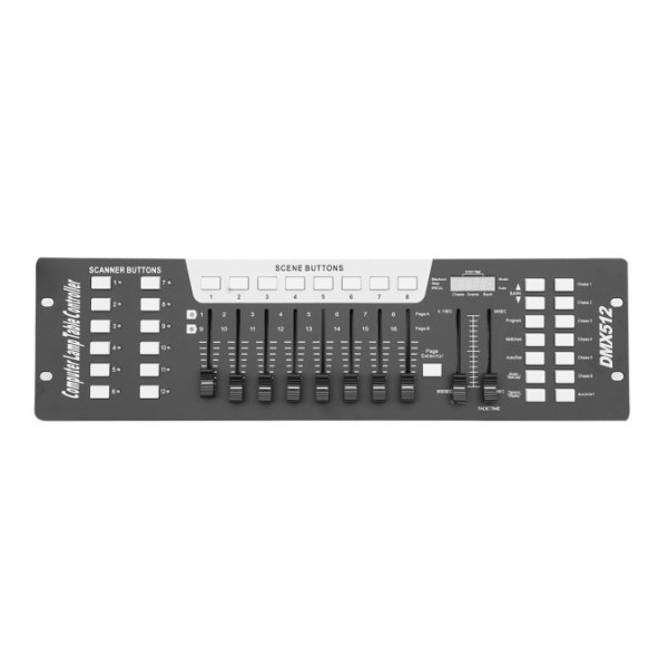 Console luci sceniche 192 canali DMX 512, attrezzatura DJ essenziale 10 scenari 0/60 Hz