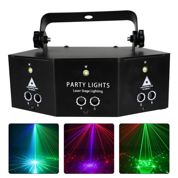 9-Eyes Laser LED RGB light Proiettore per DJ Illuminazione per palcoscenici effetto luce DMX effetto riflettore