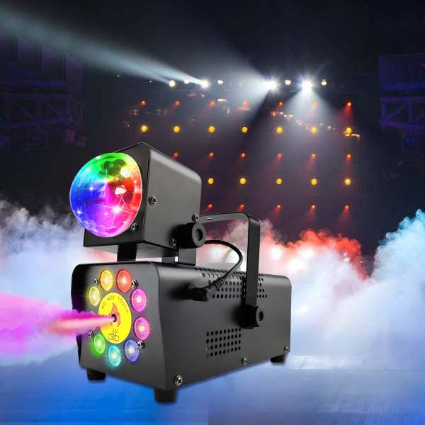 Macchina per nebbia con effetto palla da discoteca 500W LED RGB Machine con telecomando 2000CFM