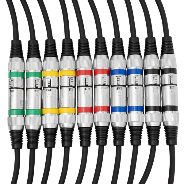 Cavo DMX, connessione segnale DMX, controllo luce DMX, Lunghezza di ogni cavo: 1mLunghezza di ogni cavo: 1m, Nero